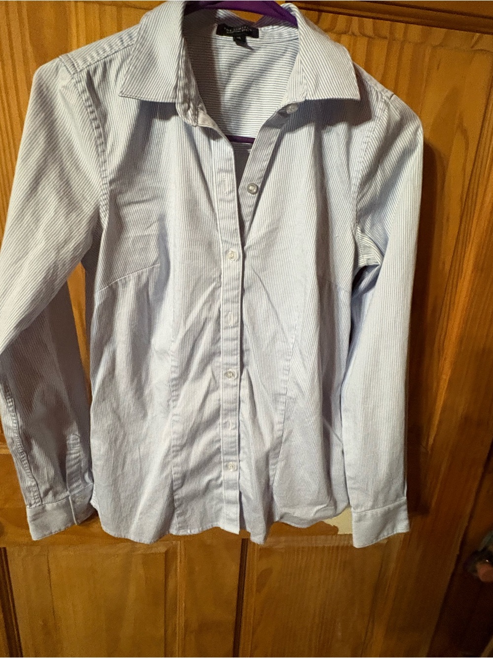 Light Blue Pinstripe Dress Shirt - Classic Button-Down